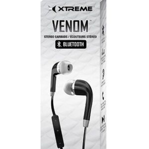 Xtreme Venom Bluetooth Earbuds Headphones with Microphone - Black LOT OF 2